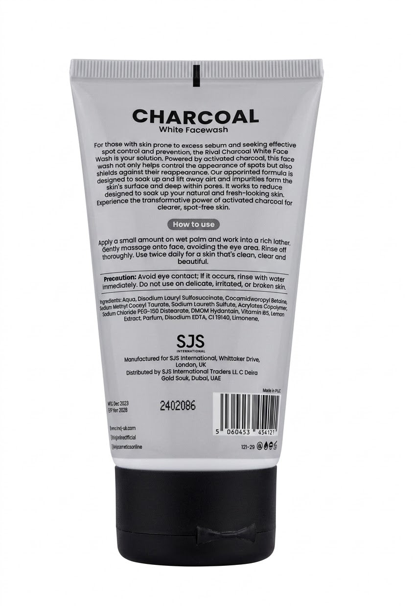 Rivaj charcoal white Face wash Pollution oil + purity 100ml