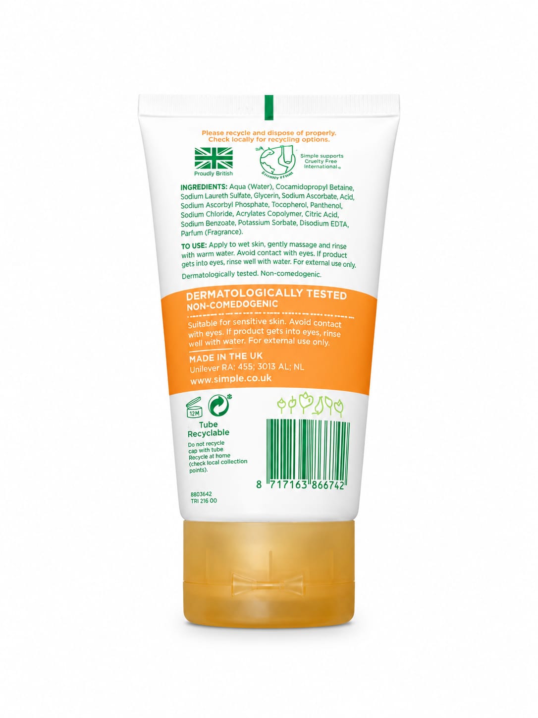 Simple Glow Facial wasa Smooth Radiant Skin Vitamin c + Anti Oxidants