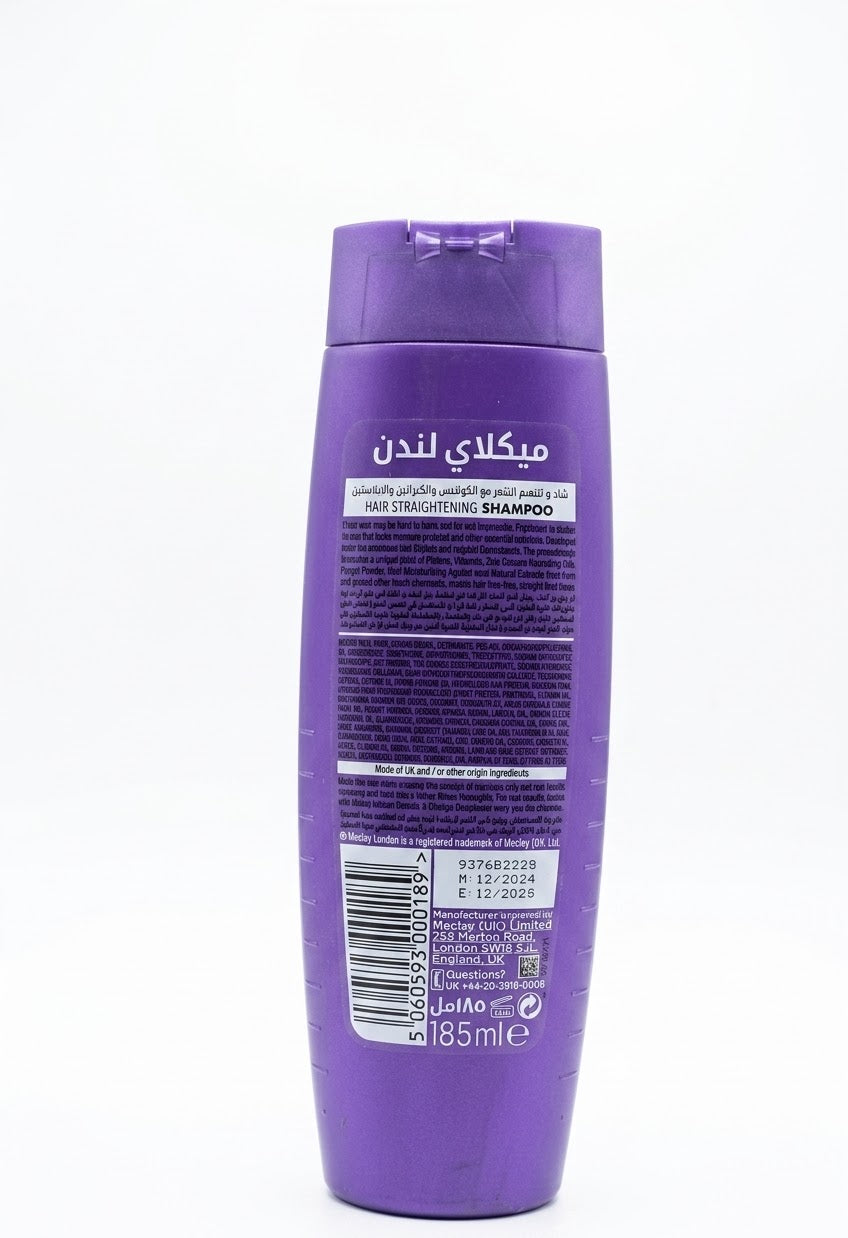 Meclay LONDON Smooth & Straight Keratin Shampoo 185ml