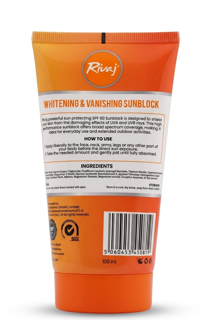 Rivaj WHITENING & VANISHING SUNBLOCK SPF 60