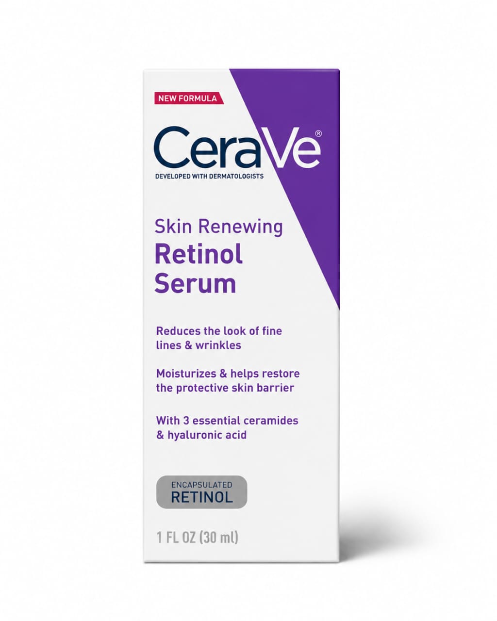 CeraVe Skin Renewing Retinol Face Serum – Reduces Fine Lines & Wrinkles | 30ml
