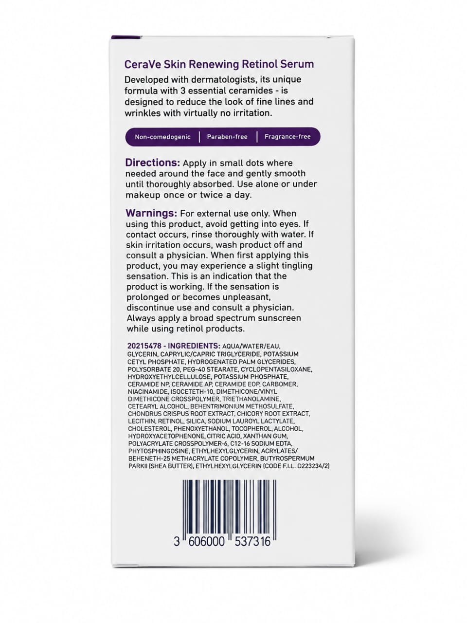 CeraVe Skin Renewing Retinol Face Serum – Reduces Fine Lines & Wrinkles | 30ml
