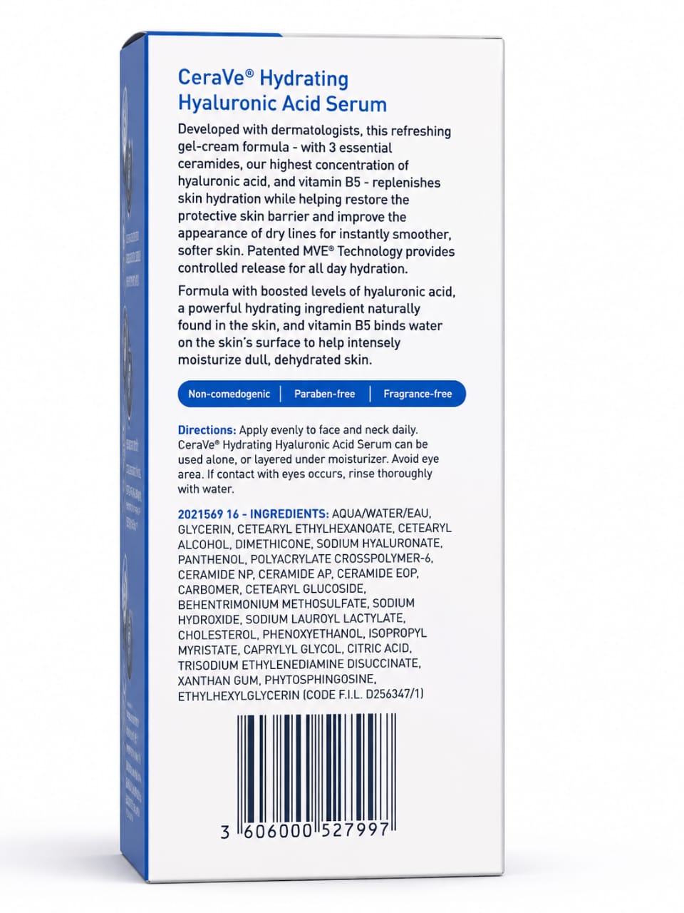 CeraVe Hydrating Hyaluronic Acid Face Serum 30ml