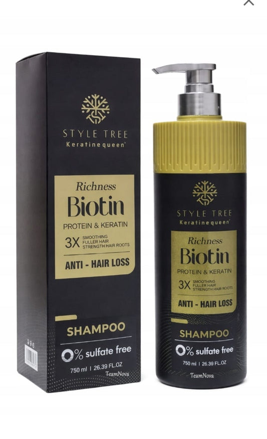 Style Tree Keratin Queen Biotin Shampoo for Hair Fall Control & Hair Growth 750 ml