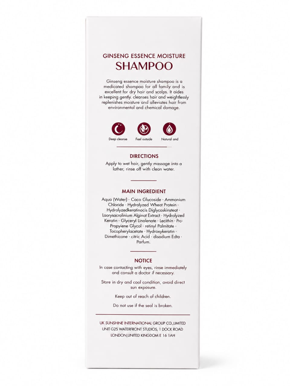 Keratine Queen Ginseng Essence Moisture Shampoo 500ml | Sulfate-Free | Nourishes, Repairs & Hydrates Dry, Damaged Hair
