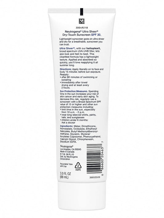 Neutrogena  MINERAL ULTRA SHEER DRY TOUCH LOTION  SUNSCREEN SPF 30