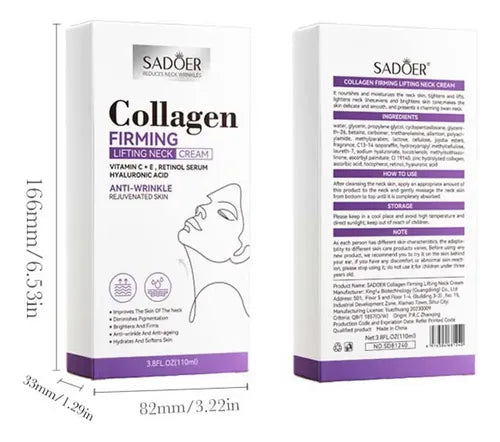 Collagen FIRMING LIFTING NECK CREAM  ANTI WRINKLE  REJUVENATED SKIN