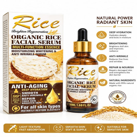 ORGANIC RICE  FACIAL SERUM  MULTI FUNCTION ESSENCE  ANTI WRINKLE SERUM