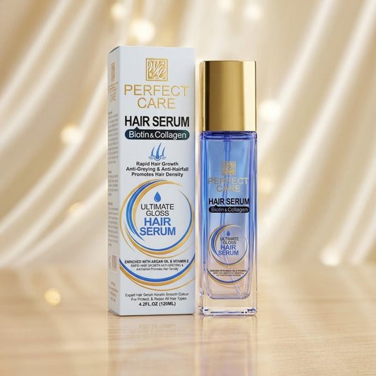 PERFECT CARE  HAIR SERUM  BIOTIN &COLLAGEN  ULTIMATE GLOSS  HAIR SERUM