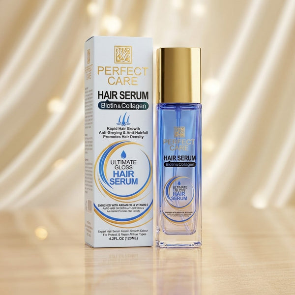 PERFECT CARE  HAIR SERUM  BIOTIN &COLLAGEN  ULTIMATE GLOSS  HAIR SERUM