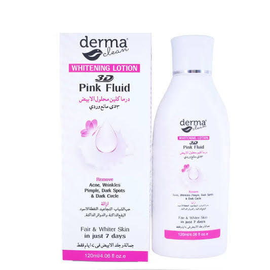 derma Clean  WHITENING LOTION  Pink 3D Fluid