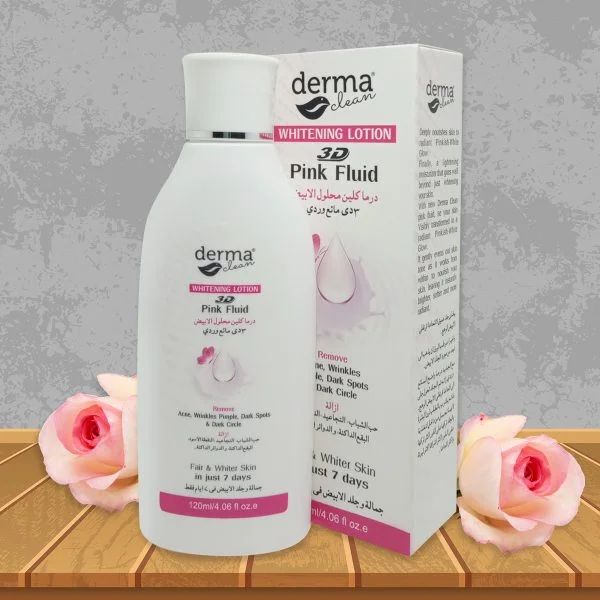 derma Clean  WHITENING LOTION  Pink 3D Fluid