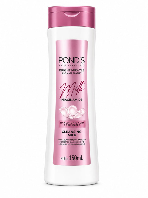 POND'S SKIN  INSTITUTE  BRIGHT MIRACLE  ULTIMATE CLARITY  HYALURONIC ACID  ROSE WATER  CLEANSING MILK