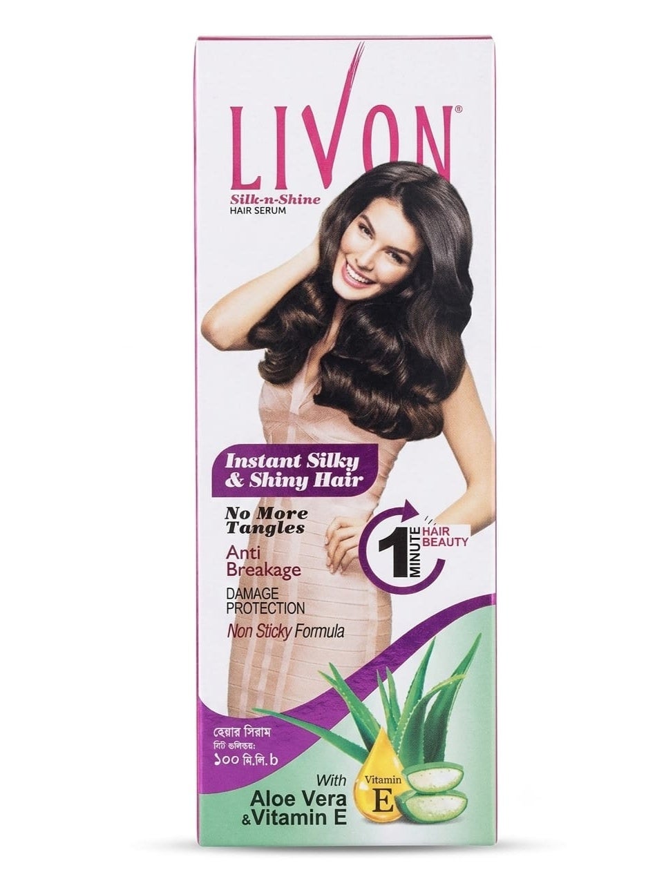 LIVON SILK N SHINE ALOE VERA & VITAMIN E HAIR SERUM 100ML