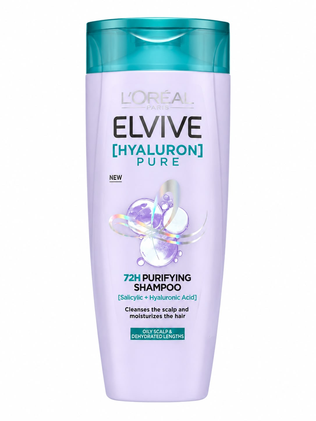 LOREAL PARIS  ELVIVE  HYALURON PURE  72H PURIFYING SHAMPOO  SALICYLIC +HYALURONIC ACID