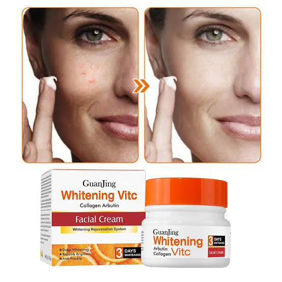 Guanjing  Whitening vitc  Collagen Arbutin  Facial cream  Deep Whitening  Repair Brighten  Anti Frecal  50g