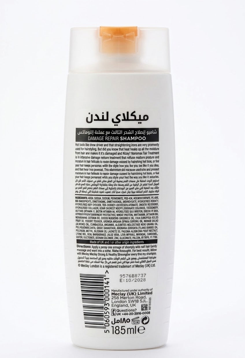 Meclay LONDON  Strong & Heattly shampoo  185ml
