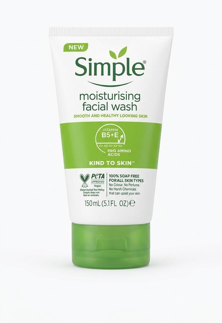 Simple  Moisturising facial wash  Smooth and Healthy Looking Skin