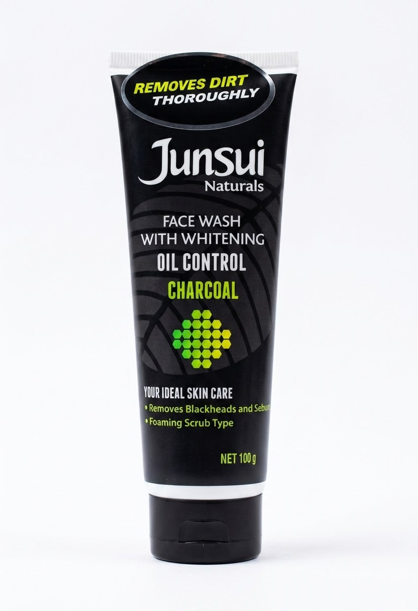 Junsui Naturals  FACE WACH  WITH WHITENING  OIL CONTROL  CHARCOL