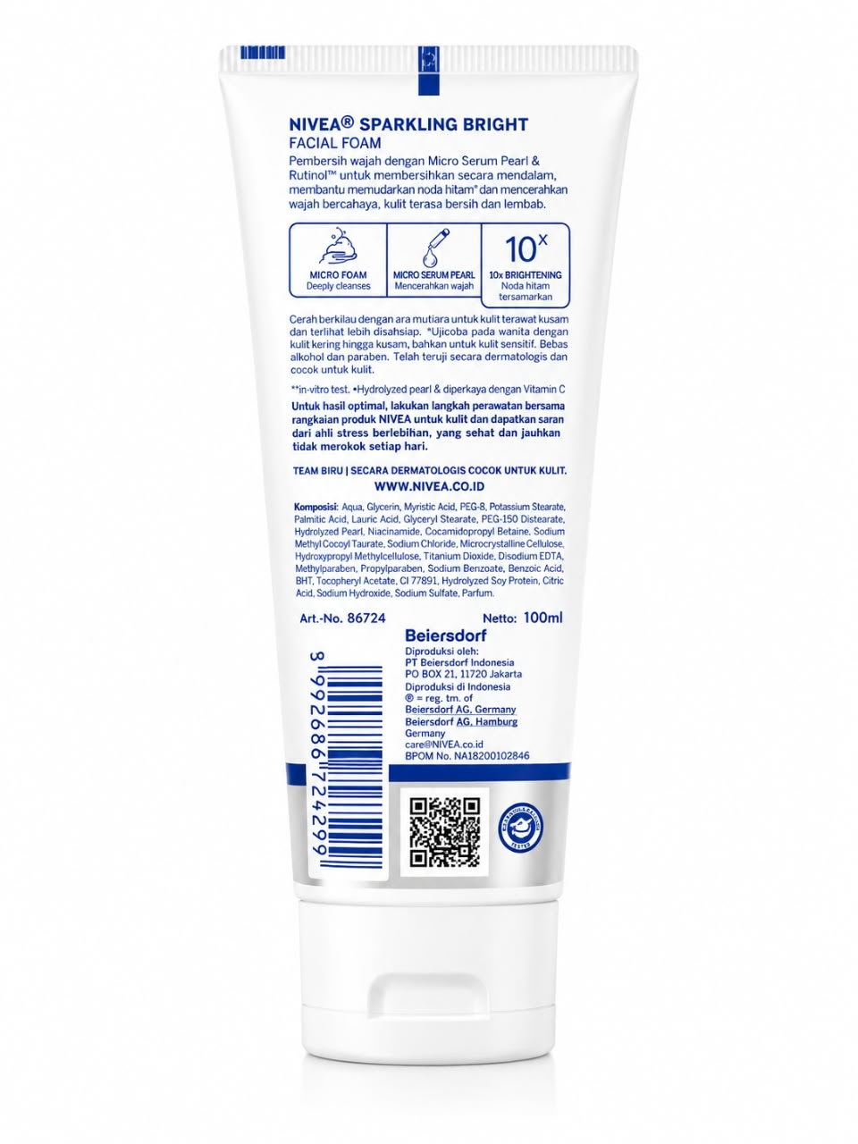 NIVEA  Sparkling Bright Facial Foam  For all skin types  Face wash