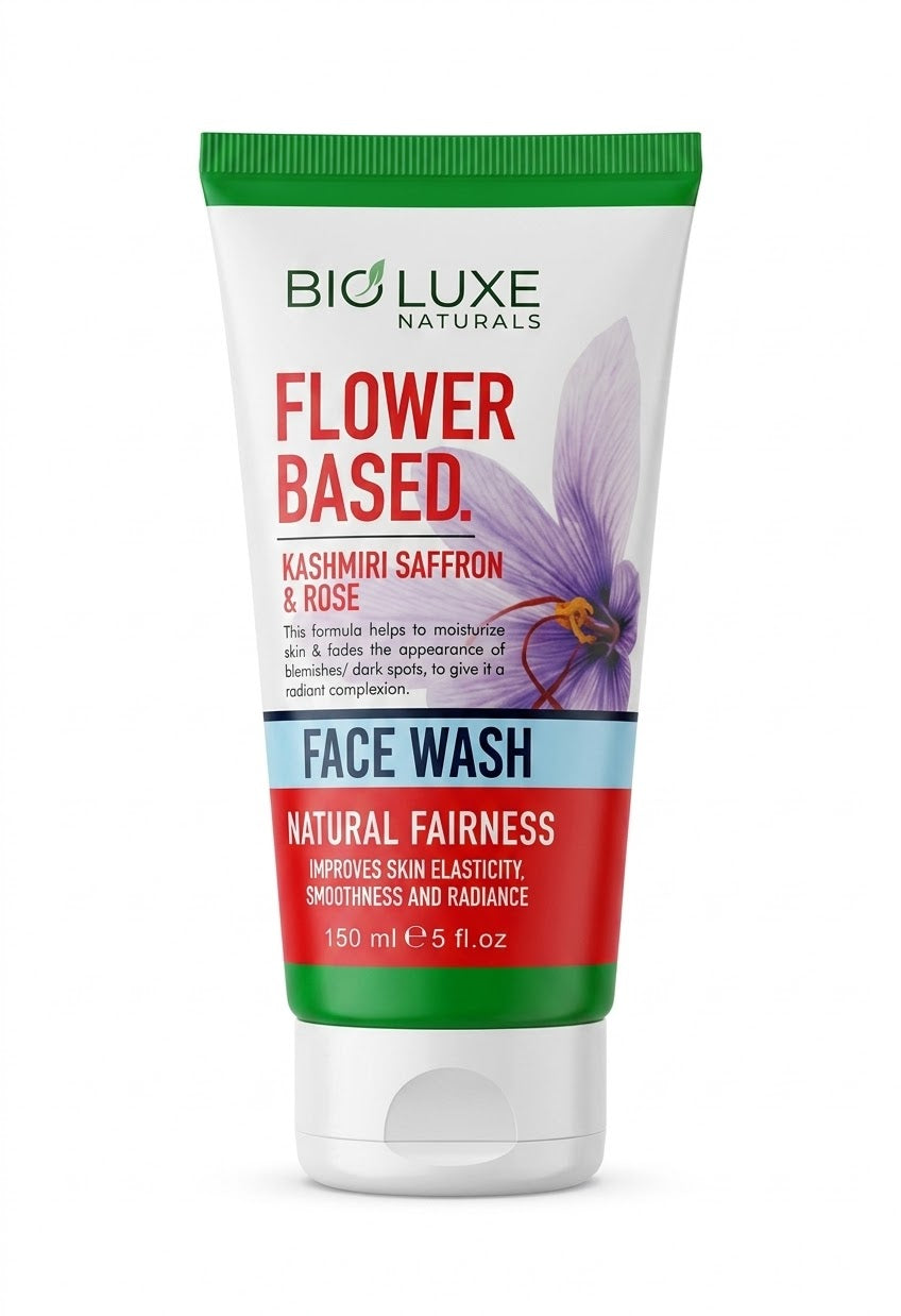 BioLuxe Flower Based Kashmiri Saffron & Rose Face Wash 150ml