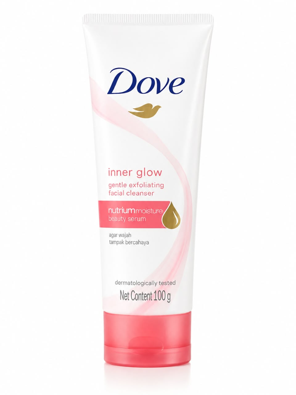Dove inner glow gentle exfoliating  facial cleanser  Nutrium moisture beauty serum Face wash