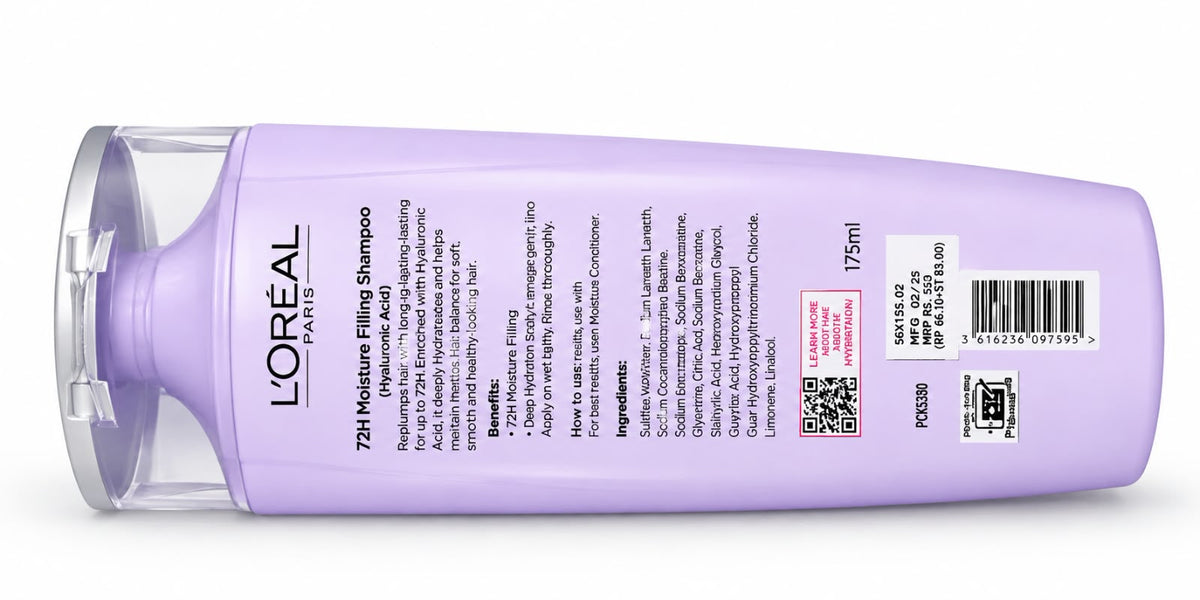 LOREAL PARIS ELVIVE  HYALURON MOISTURE 72H MOISTURISING SHAMPOO HYALURONIC ACID