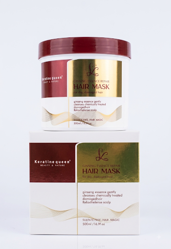 Keratin queen  BEAUTY & NATURE  GINSENG ESSENCE REPAIR  HAIR MASK  For dry ,damaged hair  500ml