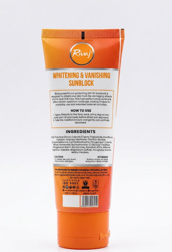 Rivaj  WHITENING & VANISHING  SUNBLOCK  SPF 60