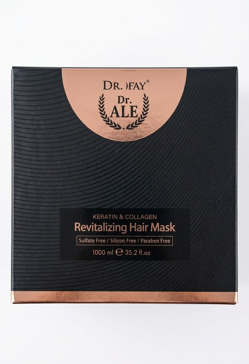 YOLOFAY  Dr. ALE  Keratin & collagen  Revitalizing Hair Mask  Sulfate free / Silicon Free / Paraben Free  1000ml
