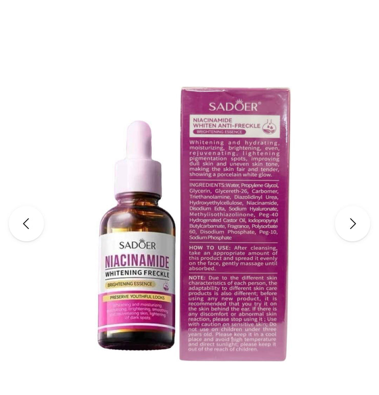 SADOER  NIACINAMIDE  WHITEN ANTI - FRECKLE BRIGHTENING ESSENCE  LIGHTEN FRECKLES SERUM  30ml