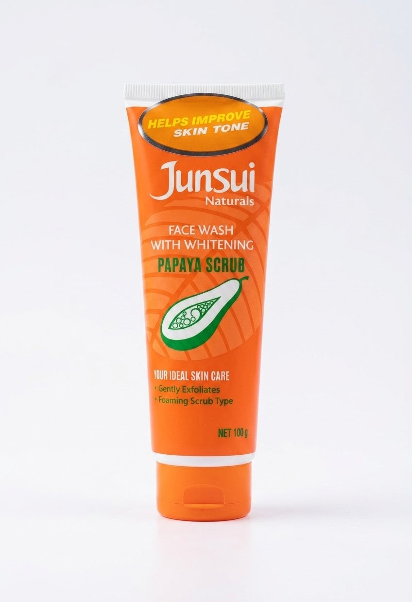 Junsui Naturals  FACE WASH  WITH WHITENING  PAPAYA SCRUB